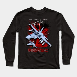 F/A-18C The Hornet Us Air Force Fighterjet Long Sleeve T-Shirt